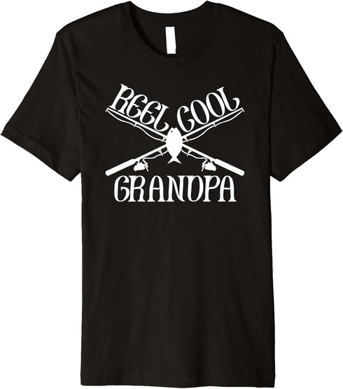 Funny Cool Fishing Grandpa Matching Camping Gear Premium T-Shirt...