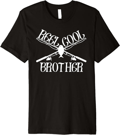 Funny Cool Fishing Brother Matching Camping Gear Premium T-Shirt...
