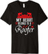 Roofer Wife Girlfriend Roofing Contractor Roofer Technician Premium T-Shirt...