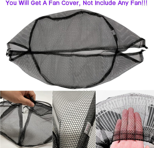Fan Cover for 16 Inch High Velocity Floor Fan,16" Air Circulator Fan Dustproof Net Mesh Cover,Children Finger Safety Protection Covers for 16 in T...