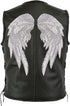 Silver Angel Wing Patches 14” | "Saints & Sinners Guardian Angels Realistic Embroidered Wings and Feathers | Back Patch for Men and Women Iron On ...