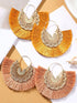 12 Pairs Statement Tassel Earrings Hoop Tassel Earrings Bohemian Geometric Handmade Earrings for Women...
