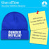 The Office Dunder Mifflin Paper Company Cuffed Knit Acrylic Beanie Hat, Blue, One Size...