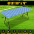 smiry Rectangle Picnic Table Cloth, Waterproof Elastic Fitted Outdoor Tablecloths for 6 Foot Tables, Wipeable Flannel Backed Vinyl Table Cover for...