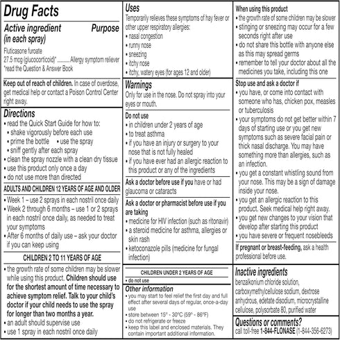 Flonase Sensimist Allergy Relief Nasal Spray for Non-Drowsy, 24-Hour Multi-Symptom Allergy Relief – 120 Sprays...