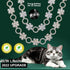 Dog Chain Collar Cubic Zironia Bling Collar for Puppy Kitty Gold Adjustable Cat Collar with Iced Out Crystal Stones Sun Flower (Silver, 10")...