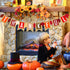 Thankful Burlap Banner Fall Autumn Maple Leaves Rustic Burlap Harvest Banner Mantel Fireplace Wall Hanging for Home Office School Party Decor Than...