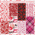 40 Pcs Valentine's Day Cotton Fabric Quilting Strips Craft Fabric Bundle Cotton Strips Patchwork Fabric Sets with Different Patterns Craft Sewing ...