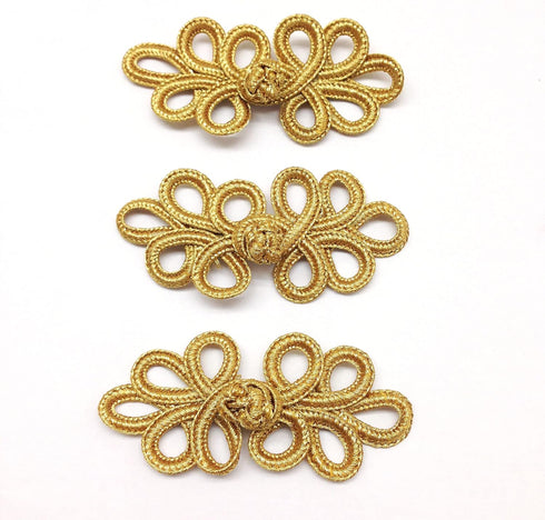 PEPPERLONELY 10 Pairs 8cm Chinese Knots Frog Buttons Closure Sewing Fasteners for Sweater Cloak Coats Scarf Cardigan and Costumes Outfit Sewing, G...