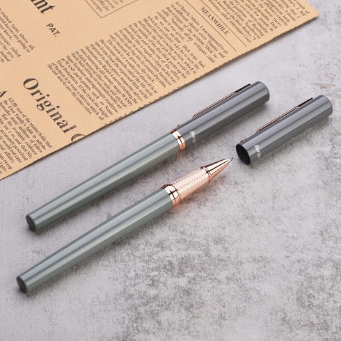 Executive Signature Ballpoint Pens Set - Frosted Stylus Gift for Men & Women, Business Office Desk Accessory, Elegant 2-Piece Fancy Pen Set?......