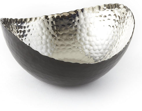 Elegance Aluminum Eclipse Bowl, 7.25" x 6.5", Black/Silver...