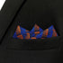 S&W SHLAX&WING Ties for Men Blue Copper Matching Pocket Square Only...