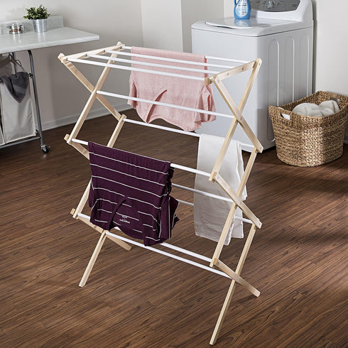 Honey-Can-Do Wooden Laundry Drying Rack...