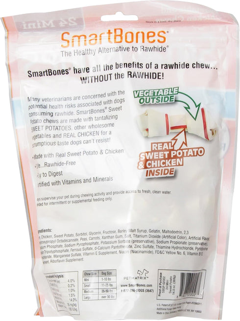 SmartBones Mini Sweet Potato Chews (24 Pack), SBSP-02002, Mini-24 pieces/pack...
