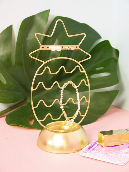 Bewaltz Jewelry Stand, Jewelry Organizer, Jewelry Tower, Earring Necklace Ring Organizer, Jewelry Stand with Tray (Pineapple)...