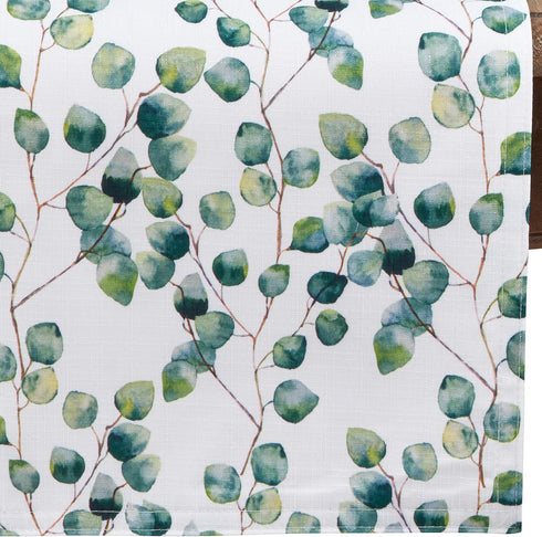 SARO LIFESTYLE Eucalyptus Leaf Table Runner, Eucalyptus, 16"x120"...