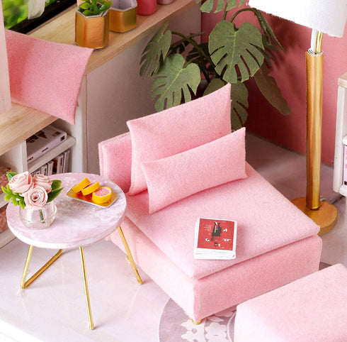 Flever Dollhouse Miniature DIY House Kit Creative Room with Furniture and Cover for Romantic Valentine's Gift(Love You Forever)...