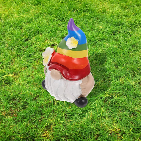 Cabilock Small Rainbow Gnome Garden Statue Scandinavian Tomte Nisse Figurine Gay Pride LGBTQ Cheer Up Decorations for Home Farmhouse Kitchen Decor...