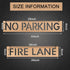 4" Fire Lane No Parking Pavement Word Letter Stencil Template No Parking Fire Lane Stencil Cardboard Parking Lot Stencils Reusable No Parking Sign...