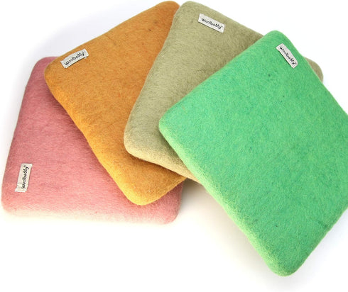 Woolbuddy Needle Felting Pad – Pink Wool Mat 10x10x1.5 – Foam Alternative Base for 3D, Wet, & Dry Felting Crafts...