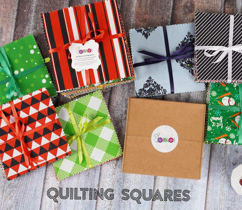 Soimoi Cat Print Precut 5-inch Cotton Fabric Quilting Squares Charm Pack DIY Patchwork Sewing Craft- Brown, Grey, Black & White...
