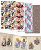 Puocaon Abstract Clay Transfer Paper - 4 Design 20 Pcs Polymer Clay Transfer Paper Sheets, Retro Checkerboard Image Transfer Sheets for Polymer Cl...