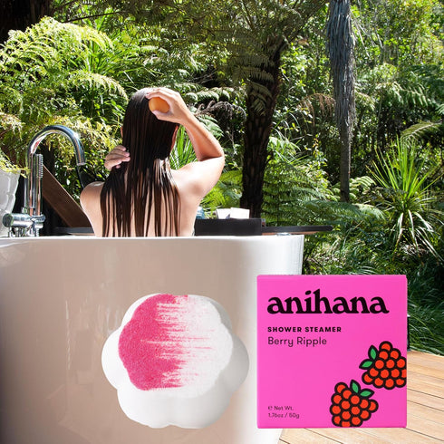 ANIHANA Shower Steamers 4 Pack with Essential Oils Paraben Free Cruelty Free Refreshing Berry Ripple 1.76 oz each...