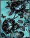 Posterizer 1 pcs-baby blue background with dark flowers-Floral & Botanical Art-Abstract & Modern Art-Decor for Home & Office- UNFRAMED Wall Art...