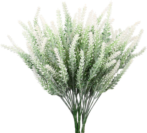 Artificial Flowers 6 Bundles Lavender Bouquet for Wedding Home Office Decoration - White...