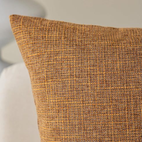 Kevin Textile Decorative Throw Cushion Covers Farmhouse Cushion Case Indoor Outdoor, Set of 2, 22 x 22 inches (55x55cm), Hazel Brown...