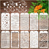 10 Pcs Stencils for Painting for Crafts, Background Texture Stencils Reusable Mixed Crackle Marble Brick Stone Stencil Wood Grain Mixed Media Sten...