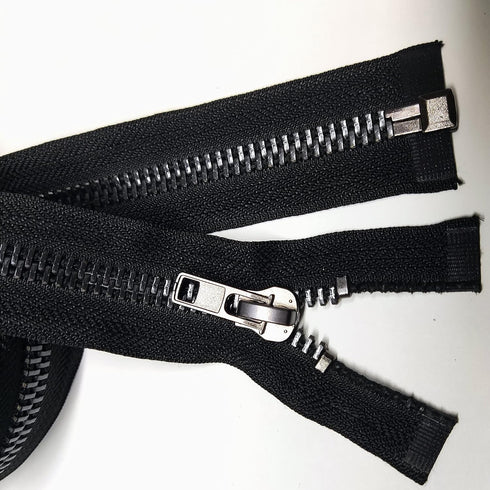 Leekayer #10 32 Inch Separating Jacket Zipper Black Nickel 81cm Metal Zipper for Sewing Crafts Dress Bag Coats Luggage Vest Heavy Duty DIY Handmad...