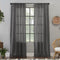 Clean Window Crushed Texture Allergy/Pet Friendly Anti-Dust Sheer Curtain Panel, 52" W x 63" L, Gray...