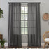 Clean Window Crushed Texture Allergy/Pet Friendly Anti-Dust Sheer Curtain Panel, 52" W x 63" L, Gray...