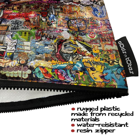 Jumbo Zipper Pouch | Made from Recycled Plastic Materials, Toiletry Bag for Women, Men, Pouches for Organization, Travel Essentials, Art, Office S...