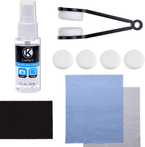 Cleaning Kit for Eyeglasses/Sunglasses - Lens Cleaning Tool with 2 Sets of Spare Pads, Lens Cleaning Spray Bottle, 3 Microfiber Cloths - Quick and...