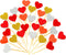 Cupcake Toppers 30Pcs Set, GUCUJI Funny Heart Glitter Mini Birthday Cake Snack Decorations Picks Suppliers Party Accessories for Wedding and Baby ...