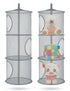 Libeder Mesh Hanging Storage Space Saver Bags Organizer,Foldable Storage Organizer 3/4/5 Compartments Toy Storage Basket for Kids Room Bathroom 2 ...