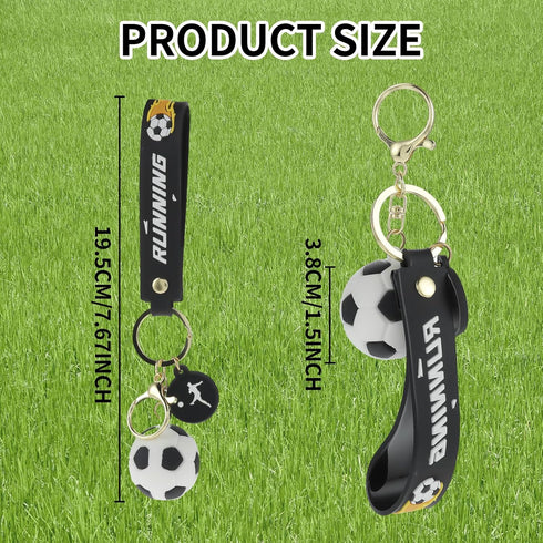 Soccer Keychain Gift, Novelty Key Chain for Boys Sports Fan Silicone Football Keyrings for Party Favors Reward Gift...