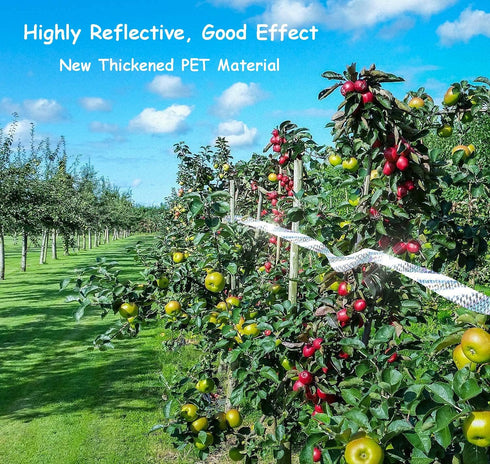 90M Bird Deterrent Tape, Holographic Ribbon, Reflective Tapes, Bird Scare Tape Garden Ribbon, Ideal for Gardens, Orchards, Lawns, Ponds...
