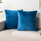 PAVILIA Teal Blue Throw Pillow Covers 18x18 Set of 2, Decorative Pillow Cases for Bed Sofa Couch, Boho Aesthetic Accent Decor Cushion Bedroom Livi...
