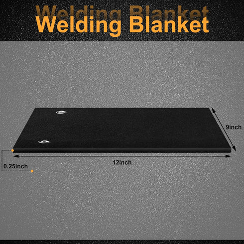 Oudain 4 Pcs 12" x 9" High Temperature Carbon Felt Flame Resistant Welding Blanket Soldering Fire Blanket Brazing Fireproof Mat Protective Fabric ...