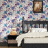 Purple Floral Wallpaper Peel and Stick Wallpaper Vinyl Wallpaper Stick and Peel Colorful Contact Paper for Cabinets Waterproof Self Adhesive Wall ...