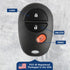 KeylessOption Key Fob Replacement for 2004-2018 Toyota Tundra Tacoma Sienna Sequoia Highlander Remote, 3-Button GQ43VT20T...