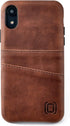 Dockem Wallet Case for iPhone XR: Built-in Metal Plate for Magnetic Mounting & 2 Credit Card Holders (6.1" Exec M2, Synthetic Leather, Brown)...