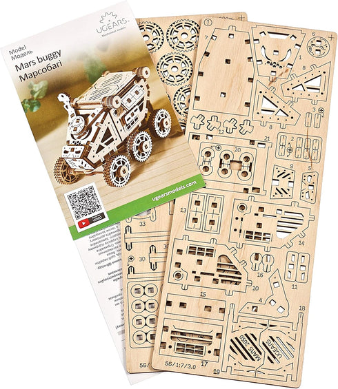 UGEARS Science STEM Mars Rover, DIY Engineering Activity, STEAM School Project, Mechanical Wooden Puzzle, Eco Building 3D Toy, Educational Gift fo...
