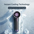 Portable Handheld Fan, 1-100 Speeds Adjustable Turbo Mini Fan with LED Display, Rechargeable Ice Cooling Personal Fan, Metal Shell with lanyard, G...