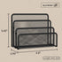 SUPEASY Mail Organizer for Desk, Mesh Metal Mail Holder Countertop with 3-Slot, Letter Sorter File Holder, Office Envelope Organizer for Mails (Bl...