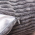 Home Brilliant Grey Pillow Covers 18 x 18 Set of 2 Soft Decorative Striped Corduroy Velvet Square Throw Pillow Cover for Sofa Couch, 18x18 inch, D...