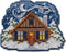 Mill Hill Cozy Cabin Beaded Counted Cross Stitch Ornament Kit 2024 Winter Holiday MH182434, 3" x 3", Multi...